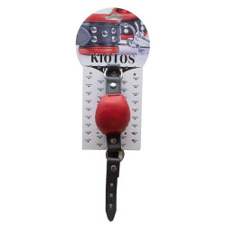 Kiotos Baillon en cuir Silence Gag Rouge